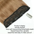thumbnail image 2 of Xiao Hua clip on straight hair wig -23.6 inches B002, 3 pieces detachable wig, extra long straight hair can be used to increase length and change hairstyle, 2 of 4