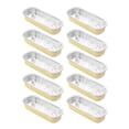 thumbnail image 3 of 10 Pcs Disposable Mini Aluminum Foil Tray, 5.7x1.8x1.2 Inch Square Takeout Tin Foil Container, Multipurpose Baking Pan, Food Roasting Tray for Meal Prep, Camping Cooking and Portable Food Storage, 3 of 7
