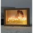thumbnail image 4 of EIMELI 6Inch Tulip Night Light Handmade DIY Photo Frame Ornament for Girlfriend Creative Gifts, 4 of 8