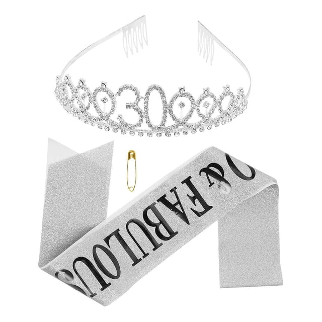a polished product description based on your input:\n\n \n\n**Chic Crown Headband and Party Sash Set – Perfect for Birthday Celebrations**\n\nAdd a touch