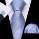 thumbnail image 4 of Set Clásico de Corbata de Seda Barry.Wang con Pañuelo y Gemelos, 4 of 4
