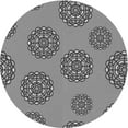 thumbnail image 1 of Ahgly Company Tapis d'Intérieur Rond Lavable en Machine Gris Transitionnel, 8 Pieds Rond, 1 of 7