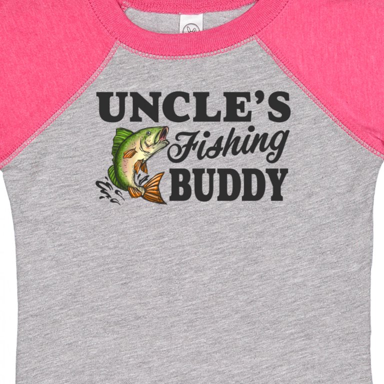 Inktastic Uncle's Fishing Buddy Boys Long Sleeve Toddler T-Shirt 