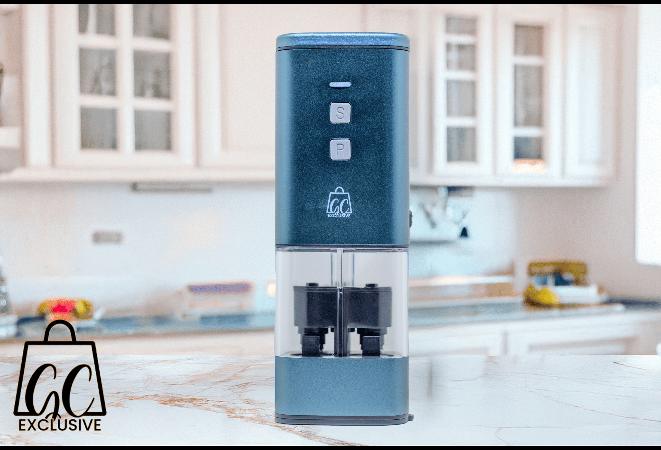 2-in-1 USB Rechargeable Salt and Pepper Grinder –  (Pack of 3) Electric Grinder Set with Adjustable Coarseness, LED Light, and One-Handed Operation – Premium Kitchen Tool for Cooking, Dining
