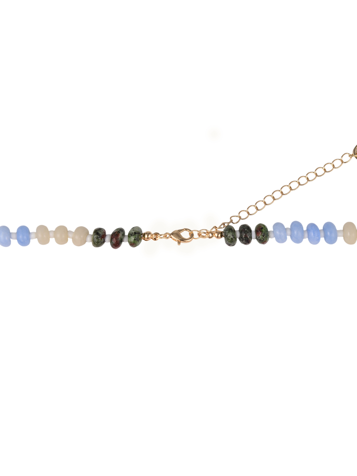 Time and Tru Goldtone Multicolored Bead Initial "Z" Necklace