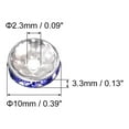 thumbnail image 2 of 100Pack 10mm Rondelle Spacer Beads, Silver Plated Blue Rhinestone Spacer Beads, Round Spacer Loose Beads, 2 of 6