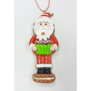 Holiday Time Gingerbread Santa Ornament, 5"