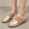 thumbnail image 4 of Willtoo Slippers for Women Fuzzy Warm Indoor House Shoes Plush Fluffy Winter Home Bedroom Slippers Faux Fur Cozy Closed Toe with Non Slip Sole, 4 of 5