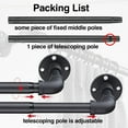 thumbnail image 5 of BsBsBest Black Adjustable industrial Curtain Rod, 32"-58", 5 of 7