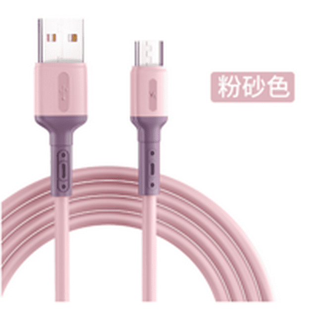 Charging Cable Mobile Phone 3A Output Charging cord USB charging Cord Phone USB Power Cable, Pink, Replacement for iOS, 2m