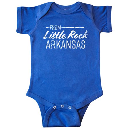 

Inktastic From Little Rock Arkansas in White Distressed Text Gift Baby Boy or Baby Girl Bodysuit