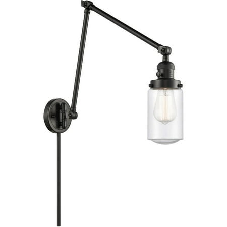 

Matte Black Tone Wall Sconces 5 Wide Steel/Cast Brass/Glass Medium Base 1 Light Fixture