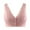 Dark Pink, variant on Women's Front-snap-off Underwire Bra Wide Shoulder Straps Vest-style Oversized Bra