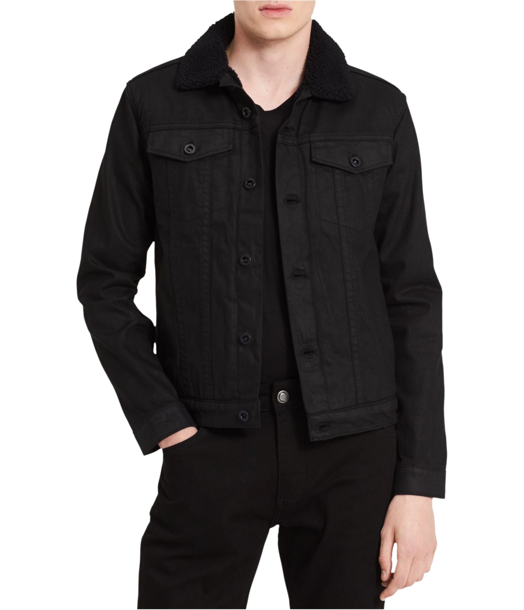 Calvin Klein Calvin Klein Mens Fleece Collar Trucker Jacket Walmart