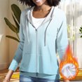 thumbnail image 5 of Women's Full Zip Up Hoodie Long Sleeve Hooded Sweatshirts Pockets Jacket Coat for Women, 5 of 8