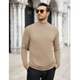 thumbnail image 4 of COOFANDY Men's Fashion Mock Neck T Shirts Long Sleeve Turtleneck Pullover Shirts Basic Slim Fitted Tee Shirts, 4 of 10