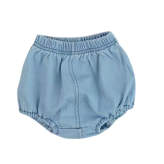 YMNXA Toddler Kids Girls Denim Shorts Summer Elastic Waist Lightweight Comfortable Shorts For Casual Daily Wear,Sky Blue,6-9 Months