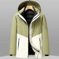 thumbnail image 3 of Chaqueta de plumón corta de lujo para mujer, de invierno, acolchada, con relleno de plumón de pato, forro extraíble, chaquetas para hombre, abrigo impermeable para parejas, 3 of 5