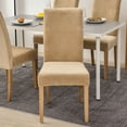thumbnail image 4 of Dining Room Chair Slipcover,Stretch Velvet Chair Covers Universal Removable Washable Anti-Dust Soft Parsons Chair Protector for Hotel Kitchen Wedding Ceremony-6-J, 4 of 9