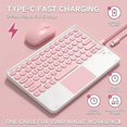 thumbnail image 3 of Wireless Keyboard Cover with Trackpad & Mouse for Lenovo Idea Tab Pro 12.7 Inch 2025,Pink, 3 of 7
