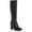 Black, variant on New York Womens Justin 2.0 Suede Heels Knee-High Boots