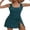Teal, variant on Asoul Scalloped Ribbed One-Piece Tummy Control Swimsuits for Women Wrap Tie Swim Dress Modest Bathing Suits with Skirts