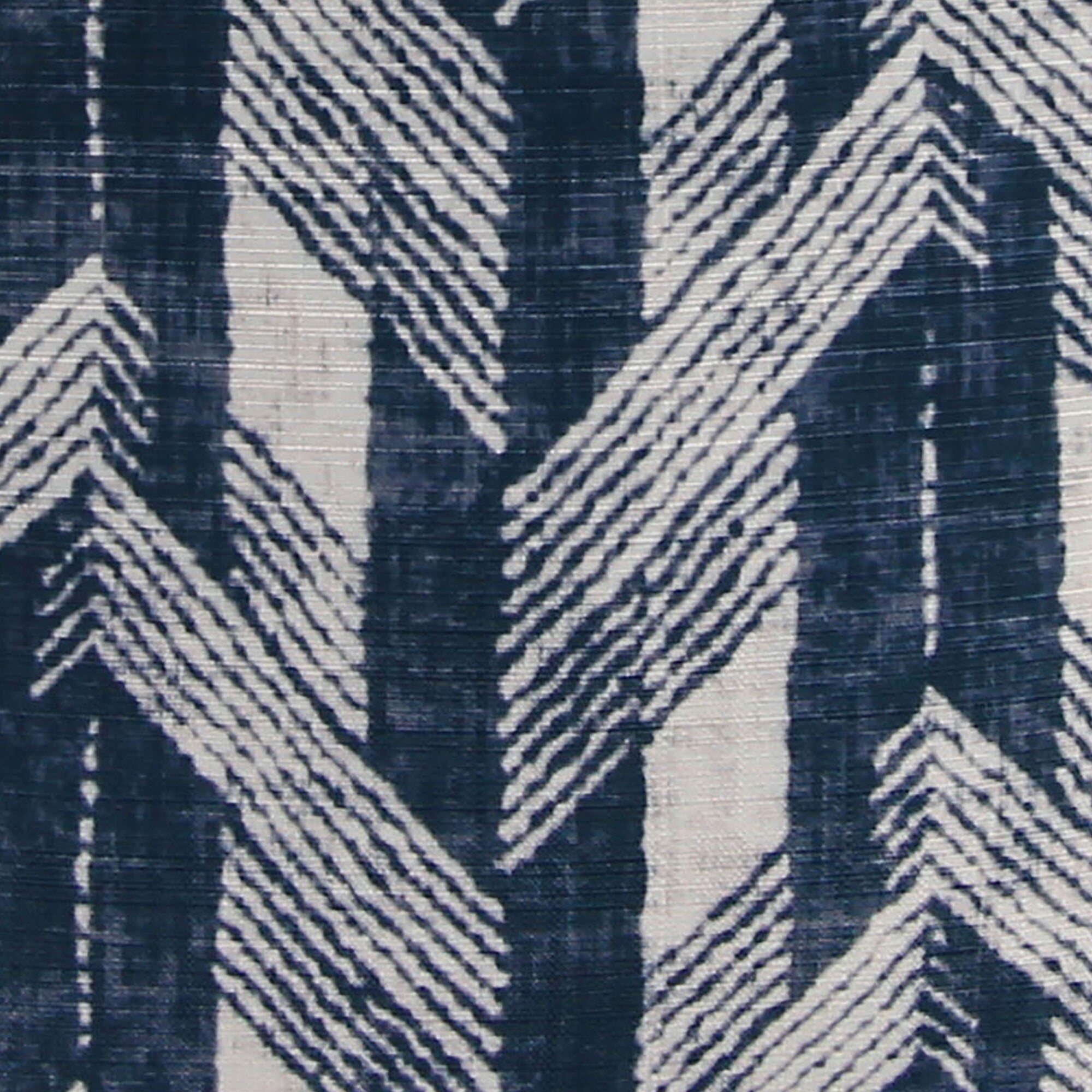 Jordan Manufacturing 18" x 18" Navy and Cream Lattice Chevron Square Decorative Throw Pillow with Welt