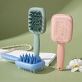 thumbnail image 3 of bestolf Double-sided Shampoo Brush with Long Handle Fine Wide Teeth Scalp Massager Men Women 2-in-1 Hair Detangling Scrubber Brush (Pink ), 3 of 7