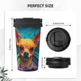 thumbnail image 3 of Rocae Colorful Textured Chihuahua for Stainless Steel Vacuum Insulated Tumbler Coffee Travel Mug Spill Proof with Lid, 3 of 8
