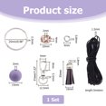 thumbnail image 2 of DIY Silicone Beads Keychain Making Kits including Alloy Swivel Lobster Claw Clasps Suede Tassel Pendant Decorations Mixed Color 15mm, 2 of 7
