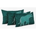 thumbnail image 3 of Vargottam Lumbar Pillow Cover - Decorative Pillow Covers 24x12 Inches, Printed Teal Blue Theme Pillowcase, Decorative Lumbar Cushion Covers, 3 of 4