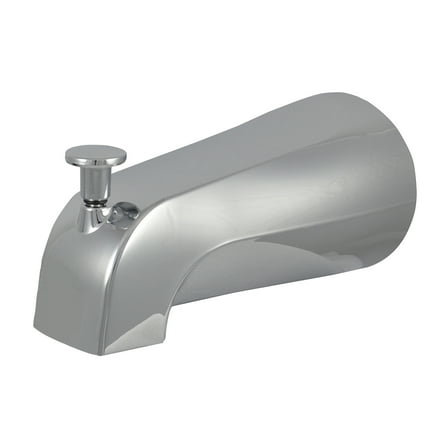 Mainstays Metal Tub Spout with Diverter in Chrome, 5.25" Length x 2.5" Height x 2.5" Width x 0.7 lb. Weight (88703)