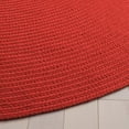 thumbnail image 5 of SAFAVIEH Braided Rishika Solid Machine Washable Reversible Area Rug, Rust, 6' x 9' Oval, 5 of 12