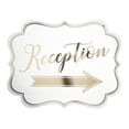 thumbnail image 2 of Lillian Rose White and Gold Wedding Reception Arrow Sign, 2 of 3
