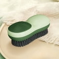 thumbnail image 2 of chaungfeng Laundry Stain Brush, Two-Side Soft Bristle Scrub Brush for Stain Removal, Silicone Household Clothes Washing Brush Dual-use Scrubbing Brush for Clothes Underwear (Green), 2 of 5