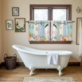 thumbnail image 4 of Easter Tier Curtains 36 Inch Length, Spring Watercolor Bunny Eggs Wood Grain Teal Blue Cafe Short Curtains for Bathroom Over Sink, Small Kitchen Curtain Light Filtering Drapes 2 Panels 27.5"Wx36"L, 4 of 8