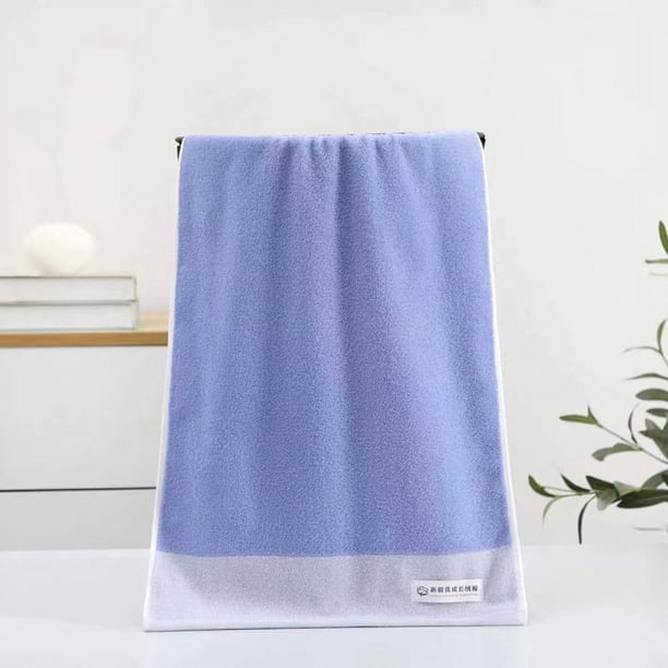 Zhuge Toallas faciales de color arcoíris, 3 unidades, de algodón suave, supersuaves y muy absorbentes, para ducha, piscina, spa y gimnasio, para uso diario, 32 x 70 cm (azul).