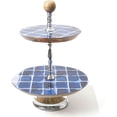 thumbnail image 1 of Gibson Elite Mozambique 2 Tier Cake Stand, Wood, 1 of 11