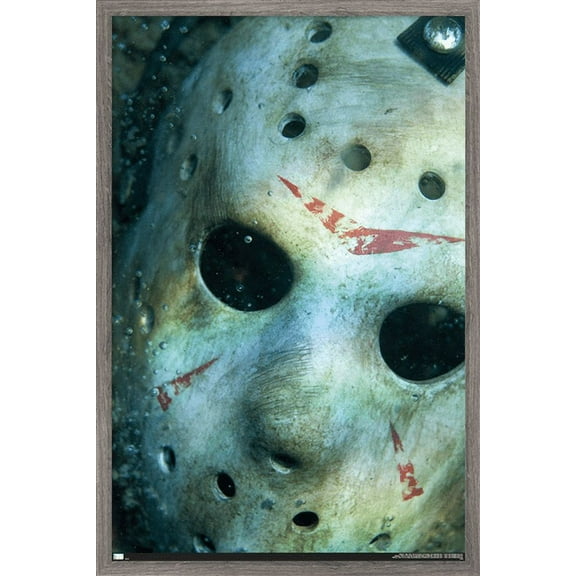 Friday the 13th - Underwater Wall Poster, 14.725" x 22.375", Framed