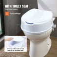 thumbnail image 2 of VEVOR Raised Toilet Seat, 6" Height Raised, 300 lbs Weight Capacity, Universal Toilet Seat Riser, Screw Rod Locking, with Toilet Seat, 2 of 9