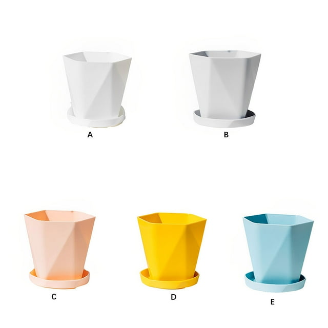 pitrice Flowerpot Gardening Base Container Garden Ornament Multiple Colors Plant Planter Practical Portable Fashionable Pink