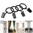 thumbnail image 5 of 30 Pieces Curtain Rings, Curtain Rings Black 25mm Curtain Rings With Clips Metal Hooks Curtain Hooks, 5 of 5