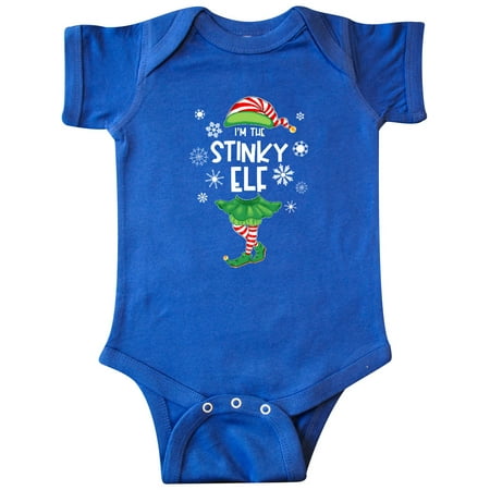 

Inktastic Funny Christmas I m the Stinky Elf with Shoes and Hat Gift Baby Boy or Baby Girl Bodysuit