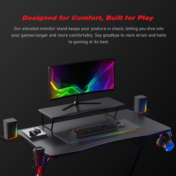 GTRACING Gaming Desk | Glass desks for home office retailers