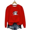 thumbnail image 2 of EchfiProm Oversized Christmas Sweatshirts for Women Ugly Sweatshirt Lightweight Pullover Light Up Plus Size Womens Tops Long Sleeve, 2 of 6