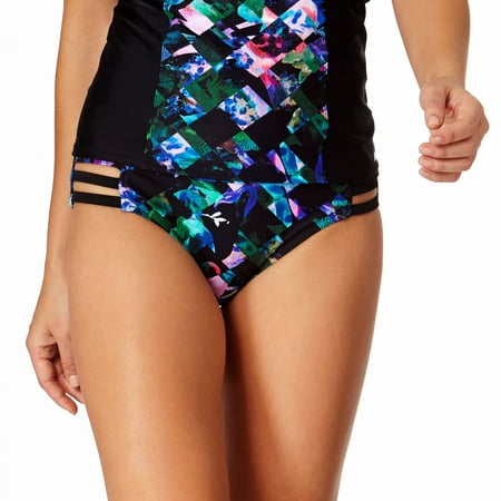 Women's Athletic Galaxy Floral Strappy Scoop Swimsuit