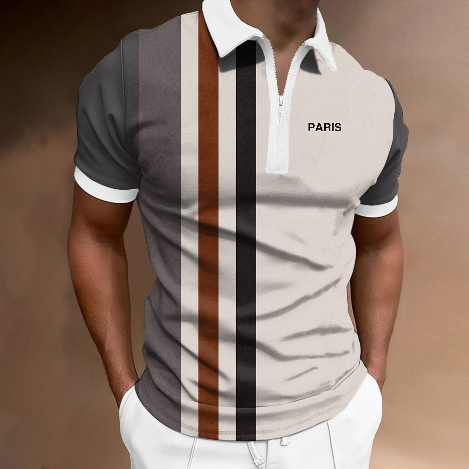 iOPQO Polo Shirts For Men Mens Spring And Summer Fashion