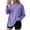 Purple, variant on Split Side Long Sleeve Tunic Tops for Women Oversized Pullover Casual Crewneck Going Out T-Shirts Blouse