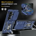 thumbnail image 3 of ELEHOLD Heavy Duty Rugged Case for Samsung Galaxy Z Fold 7 Protection with Sliding Camera Lens Cover Magnetic Metal Ring Holder Kickstand Anti-Scratch Shockproof Case for Galaxy Z Fold 7, Navyblue, 3 of 6