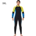 thumbnail image 2 of Traje de húmedo Traje de cuerpo completo para hombres y mujeres Actividades deportivas de agua de una pieza en agua fría para snorkeling Surfing Spearfishing Man / Amarillo 3xl Advancent OD017131-18, 2 of 7